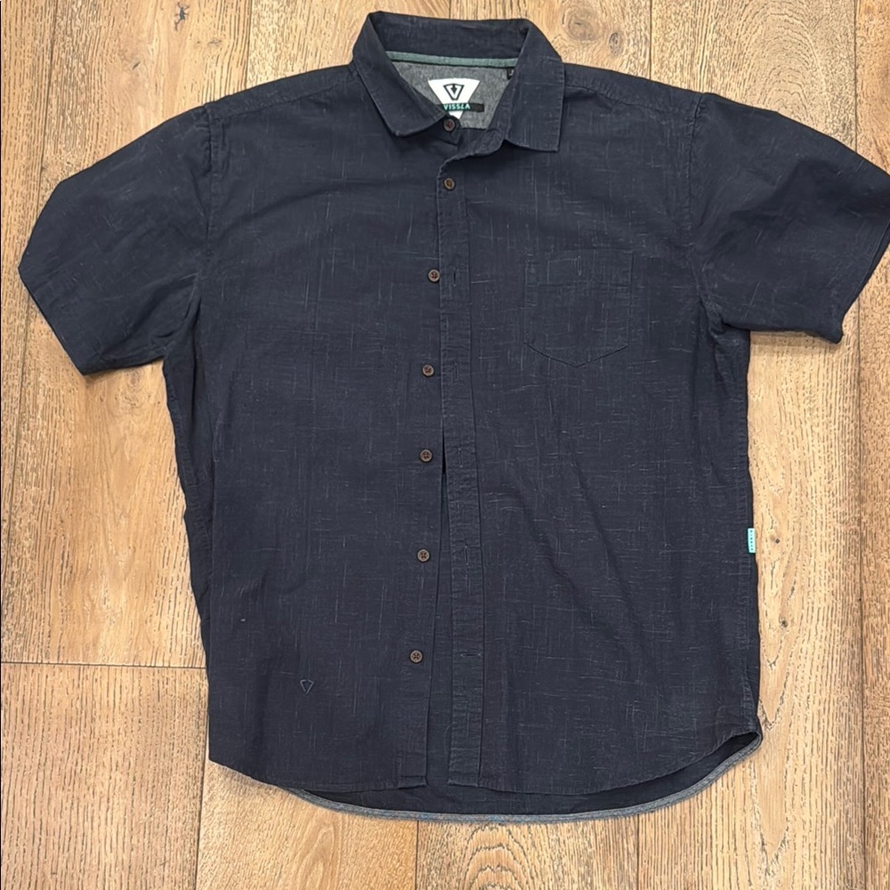 Vissla Men's dark Navy  Short Sleeve Shirt